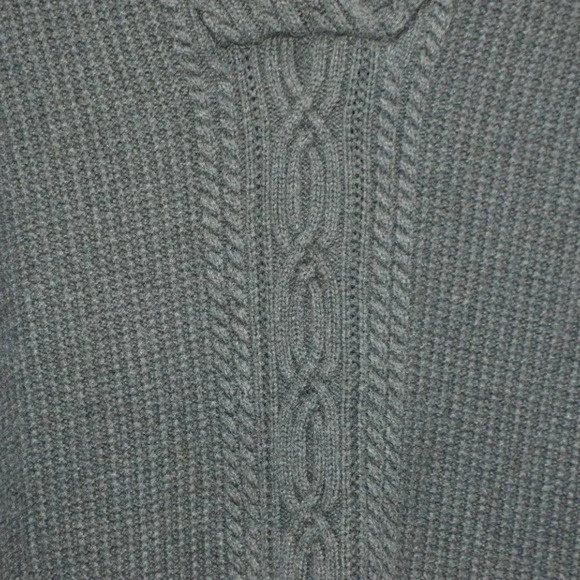 Nautica Gray Pull Over Cable Knit High Collar - Picture 4 of 7